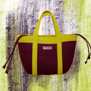 Сумка-тоут "Слива и шартрез"