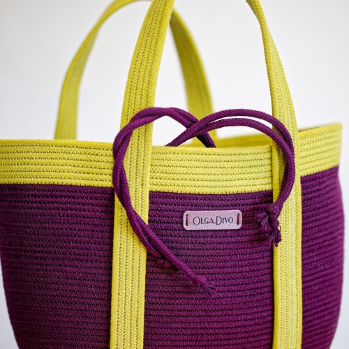 Сумка-тоут "Слива и шартрез"